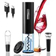 Electric Wine Opener Set, Rechargeable Automatic Wine Corkscrew Remover Kit, ...