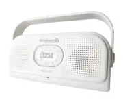 Pyle Home Audio Surf Sound Bluetooth Stereo Speaker W/ Mic - White New