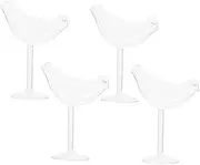 Cabilock 1Set Bird Shape Cocktail Glasses Transparent Wine Goblets for Weddings Birthdays Housewarming Parties Unique Design Fine Workmanship Present for Celebrations