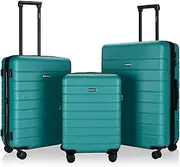 [EAGLEMATE] Luggage Set 3 Piece – 20", 26", 30" Suitcase Set with TSA Lock, Expandable Hard Shell Spinner, Lightweight Travel Luggage Sets for Men & Women, 15-Year Warranty – Teal Green