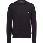 [Prada] Prada Logo-embroidered Wool Jumper 54 IT BLACK
