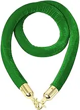 GDPKIALSLZ, Industrial Stanchion Rope Cotton Core, Hanging Safey Barrier Rope for Red Carpet Party Crowd Control,(Green,Length 2.7M/8.9Ft/106In)