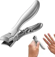 Finger Nail Clippers for Men | Toenail Clippers Stainless Steel Nail Clippers,Large Nail No Splash Long Handle Fingernail Clippers for Thick Nails