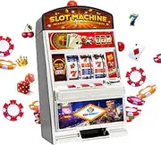 Mad Monkey Slot Machine Money Box XL, Money Box in Slot Machine Design with Light and Sound, ATM Machine with Lights, Coin Machine for Children and Adults, Casino Machine for Real Money