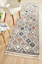 Morroco Maghreb Grey Runner Rug