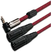 Audio Cable Angle M~ni Jack 3.5mm to Dual XLR 3 Pin Compatible with PC Headphone Sound Mixer 3.5 to 2*XLR OFC Cable 1M 2M 3M 5M 8M(15meter)