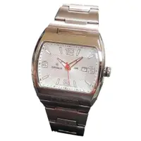 在飛比找ETMall東森購物網優惠-GENBUX不鏽鋼方形中性腕錶-銀白