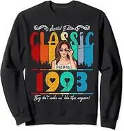 [X.Style] Rachael Name Mom Womens Born in 1993 Mother's Day Sweatshirt ds1520 Sweater (L) Black