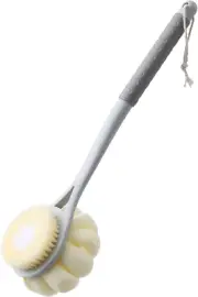 Cepillo Corporal Para Ducha Cerdas Suaves Y Esponja Calabaza 14 Mango Largo Seca