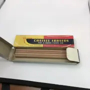 Box of 4 Castell 7" Electric Machine 76 Light Pink Soft Pencil Erasers NOS