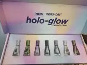SALLY HANSEN INSTA-DRI HOLO GLOW NAIL POLISH GLOW IN THE DARK X 7 SET NEW