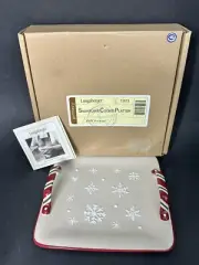 Longaberger Pottery Snowflake Cookie Platter # 31873 NEW IN BOX