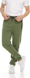 [WSLCN] Sweatpants for Men Tapered Joggers Pants with Zip Pockets Slim Fit Workout Running Gym Sweat Pants