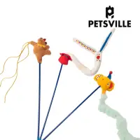 在飛比找momo購物網優惠-【PETSVILLE】馬戲團系列逗貓棒