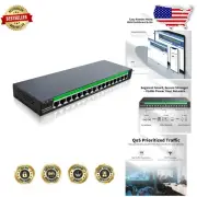 Durable 16-Port Gigabit Ethernet Switch with VLAN Management - Plug & Play