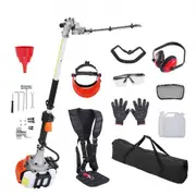 VEVOR 15.7-inch 26CC 2 Cycle Gas Hedge Trimmer, Gas Powered Pole Hedge Trimmer with Dual Sided Dual Action Blade, 270 Adjustable Trimmer Head, Suitab