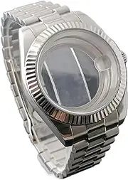 1pcs 40mm Sterile Watch Case Sapphire Glass fit Miyota8215/8285/8205 movement Watch Accessories Bracelet Strap Watch Box