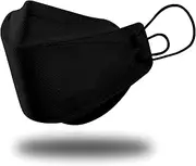BOTN 10Pcs Large Black KF94 Protective and Safety Face Mask for Adult, 4-Layer Filter and 3D Design, Adjustable Strap, Premium Quality and Made in Korea…