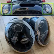 R53 MINI Cooper S JCW LED Angle Eye Projector Headlights 2002 - 2006 RHD