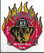 Chicago Fire Department, Illinois Engine 18 Devil Dogs Patch V1