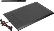 Digital Drawing Tablet, 8192 Levels Pressure Digital Writing Board 10 X 6 Inch Large Digital Writing Pad, High Speed 233PPS Pick Up for Paint, Design, Online Classes