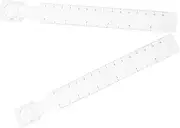 2pcs Plastic Scale Ruler Magnifier Accurate Measuring for Drawing Crafting