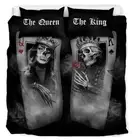 The Queen and King Doona Duvet Cover King Double Queen Skull Bedding Set Gift