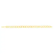 9ct Yellow Gold 150 Gauge Open Curb 20cm Bracelet