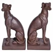Whippet Bookends Set Art Deco Dog Figures Antique Dog