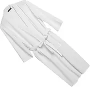 [WRITWAA] Seven-Quarter Sleeve Couples Nightgown Breathable Sleepwear Men's and Set Spring/Summer White