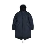 RAINS L_FISHTAIL PARKA W3 JACKETS_47 NAVY時尚防水抽繩外套/ 海軍藍 ESLITE誠品