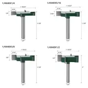 4pcs / Set 1/4 Shank Four Edge TSlot Slotting Router Bit Woodworking Cutter