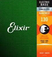 Elixir 13436 Nanoweb Stainless Steel Bass String .130 Gauge
