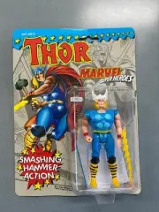 Marvel Super Heroes THOR with Smashing Hammer Action Figure 1991 #sc-213
