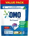 OMO Active 3 in 1 Laundry Capsules, 60 Washes