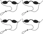 minkissy 4pcs Led Goggles Red Light Eye Cover for Protection Silicone Safety Goggles