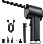 Cordless Air Duster, Battery Operated Computer Cleaning Duster, Portable Replaces Compressed Air Cans,10W Fast Charging, 6000mAh, Powerful 33000 RPM, No Gas for Computer, Keyboard, Car, Pet House