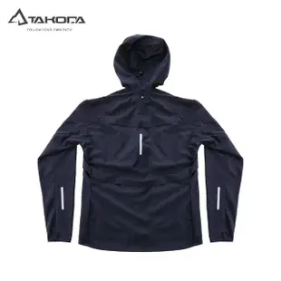 【TAKODA】Mni 輕薄防風防水透氣連帽機能外套-男款-黑色(機能外套/防風防水外套/輕薄外套)
