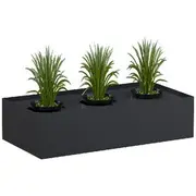 Steelco Tambour Planter Box 900mm Black