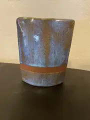 One Of A Kind Blue And Brown Vase/ Decorative / Handmade