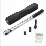 TACKLIFE 3/8" Torque Wrench. 10-80 lbs, Snap Socket, Ratcheting, W/Adapters