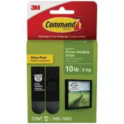 Command 10 Lb. Black Picture Hanging Strips Value Pack, 12 Pairs 17204BLK-12ES