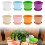 Plastic Garden Plant Flower Seedlings Nursery Pots Saucer Tray Planter xiEKa