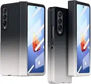 [YukeTop] Cover for Samsung Galaxy Z Fold 4 5G Case, PC Hard Shell + Screen Protector, All-Inclusive Protection, Anti-Drop, Cover Protection for Samsung Galaxy Z Fold 4 5G.(Black and White)