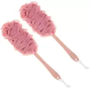 Back Scrubber for Shower,Loofah Long Handle Bath Body Brush,Soft Nylon Mesh Spon
