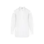 [Alexander Mcqueen] Alexander Mcqueen-Optical White Cotton Shirt-Donna 42 IT