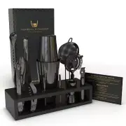 Highball & Chaser 13-Piece Gunmetal Black Stainless Steel Boston Cocktail Sha...