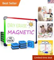 10 Pack Small White Board Dry Erase Board for Kids Portable 9"x12" Drawing Ma...