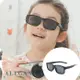 【ALEGANT】潮流率性黑中性兒童專用輕量彈性太陽眼鏡│UV400方框偏光墨鏡