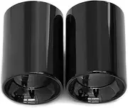 Compatible For BMW X1 F48 2016-2021 Muffler Tip Tailtip Replacement Exhaust System Nozzle Exhaust Cover(Black-2PCS)